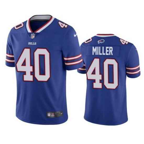 Youth Buffalo Bills 40 Von Miller Royal Vapor Untouchable Limited Stitched Jersey